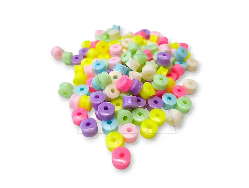 CUENTAS DE PLASTICO CARRETELES 10MM X 5MM X 125GRS 8950.M10