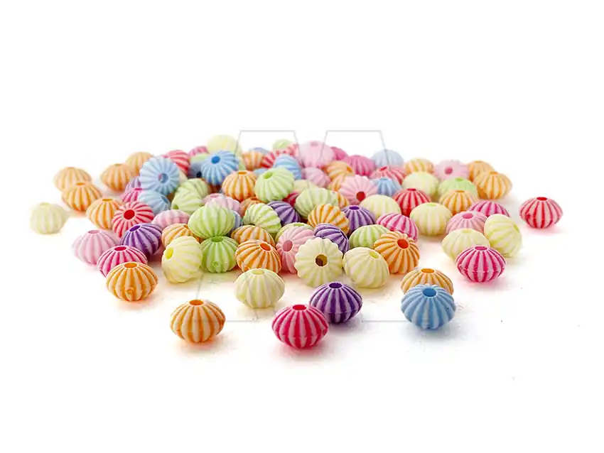 CUENTAS DE PLASTICO RUEDITAS 8MM X 8MM X 125GRS 8950.M28