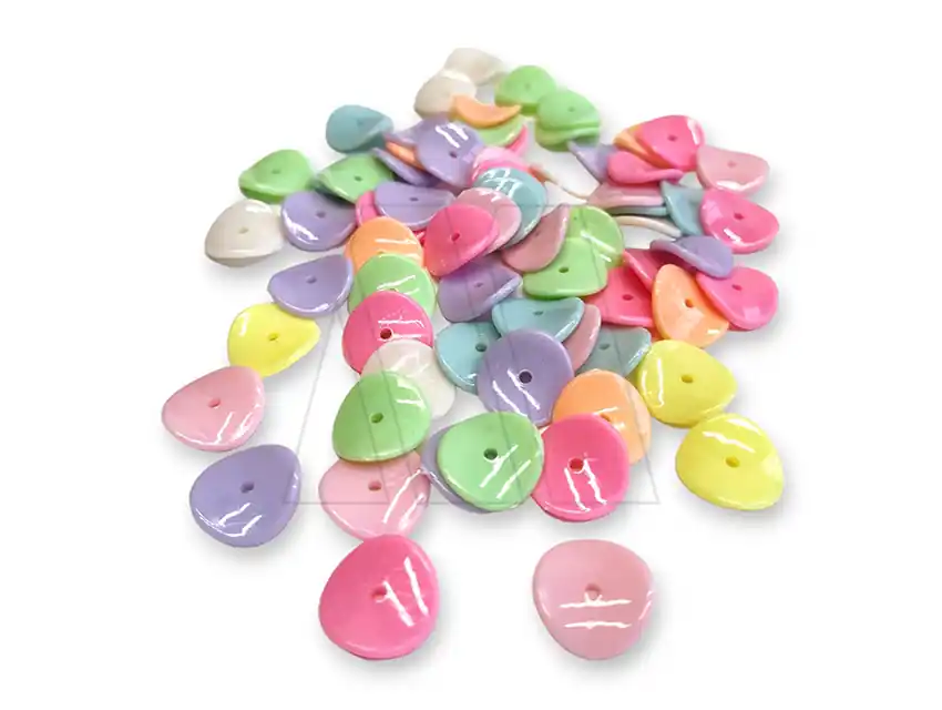 CUENTAS DE PLASTICO LENTEJAS 15MM X 15MM X 125GRS 8950.M3