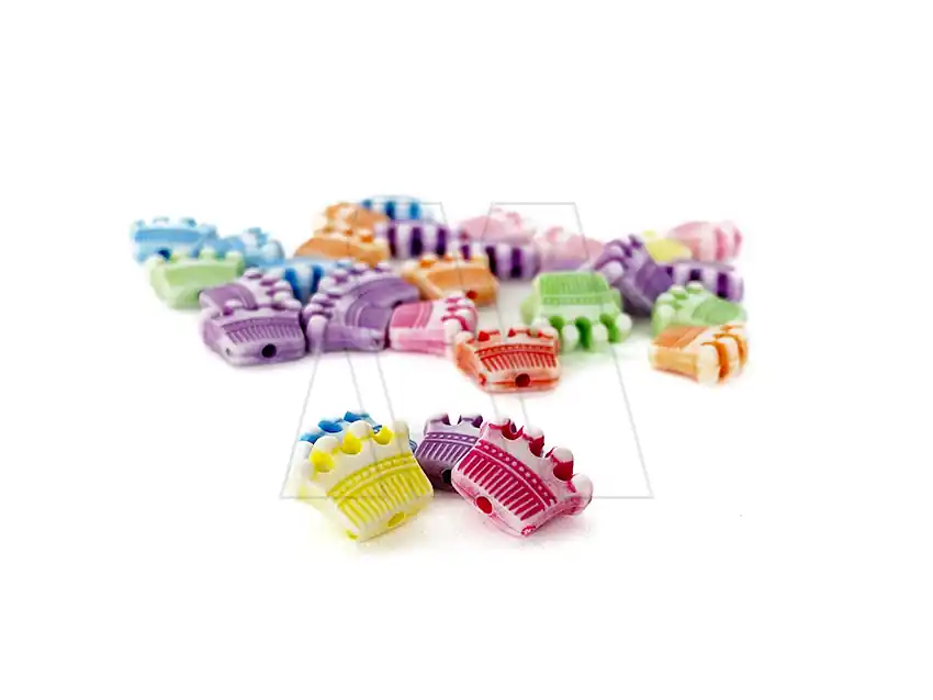 CUENTAS DE PLASTICO CORONAS 10MM X 10MM X 125GRS 8950.M33