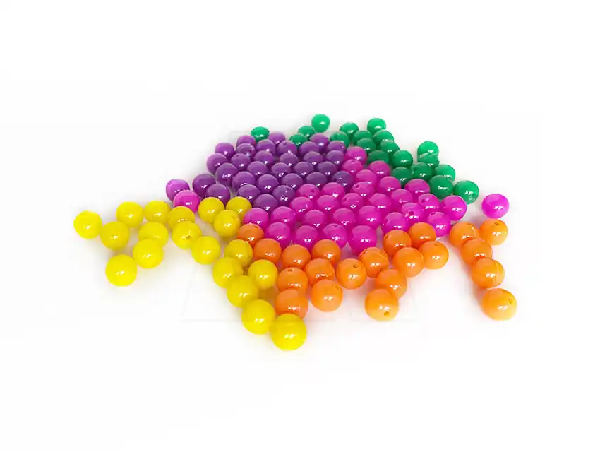 CUENTAS DE PLASTICO BOLITAS 10MM X 125GRS 8950.B10