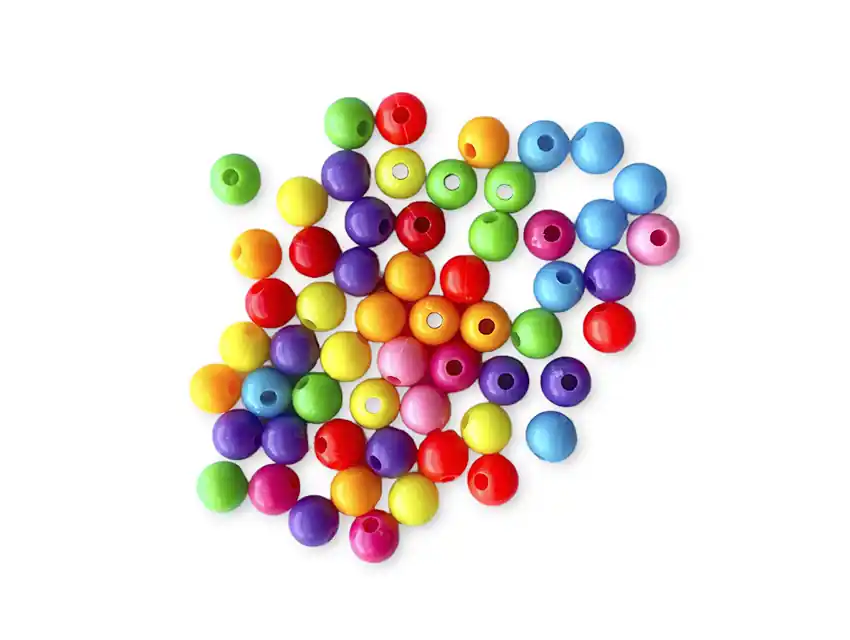 CUENTAS DE PLASTICO BOLITAS 8MM X 125GR  8950.BS