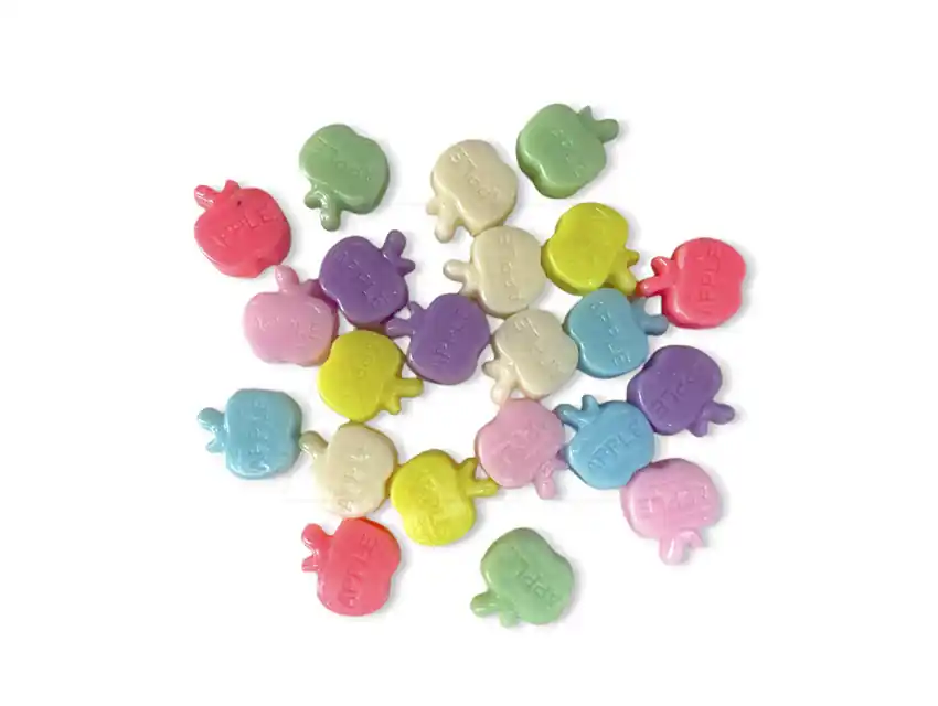CUENTAS DE PLASTICO MANZANAS 10MM X 125GRS 8950.M63