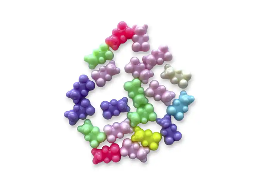 CUENTAS DE PLASTICO OSITOS 17MM X 125GR  8950.M79