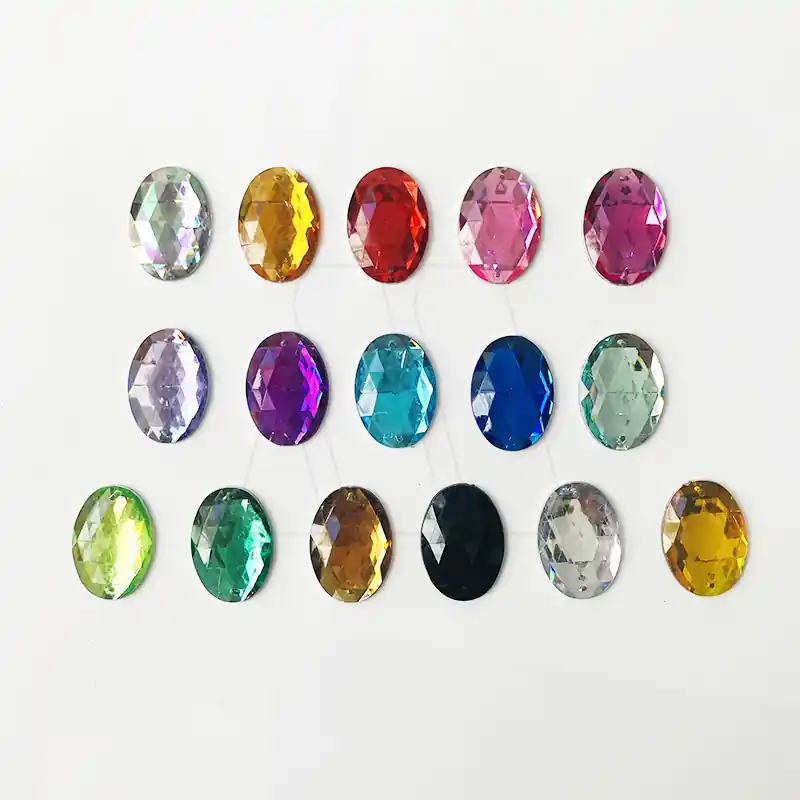 GEMA ACRILICA FACETADA OVAL 18MM X 25MM X 100UN 9502.2