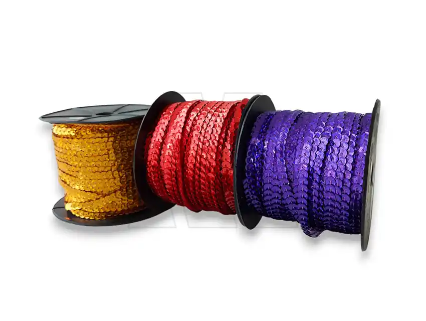 HILO DE LENTEJUELAS METALIZADAS LASER CUBE 6MM X 80YDS 1171.1LC