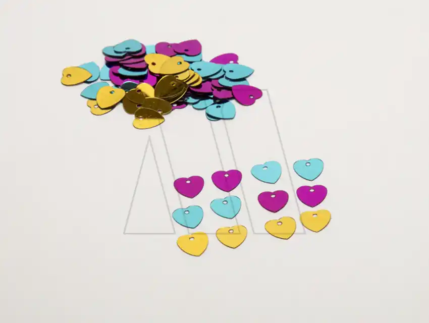 LENTEJUELAS CORAZON NRO 17 10MM X 250GRS 1245.1