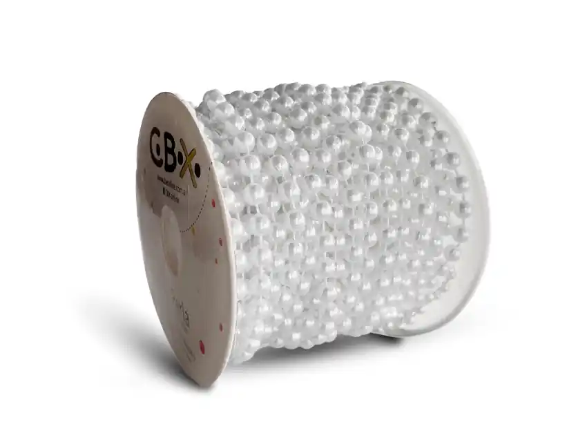 PERLAS BLANCAS PEGADAS EN ROLLO NRO 6 X 15MTS 4029.6