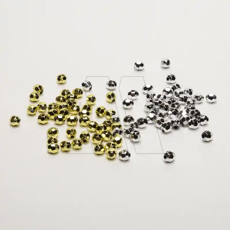 PERLAS PLASTICAS FACETADAS 6MM X 125GRS 6770