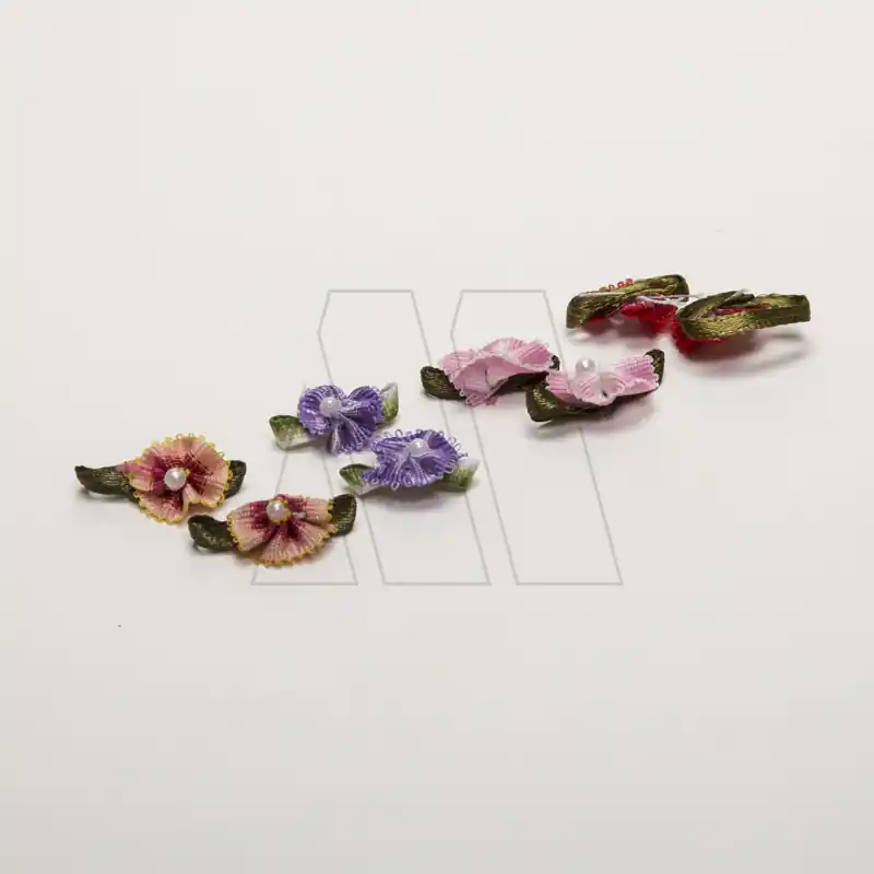 FLOR MULTICOLOR C/PERLA P/LENCERIA X 12UN 3515