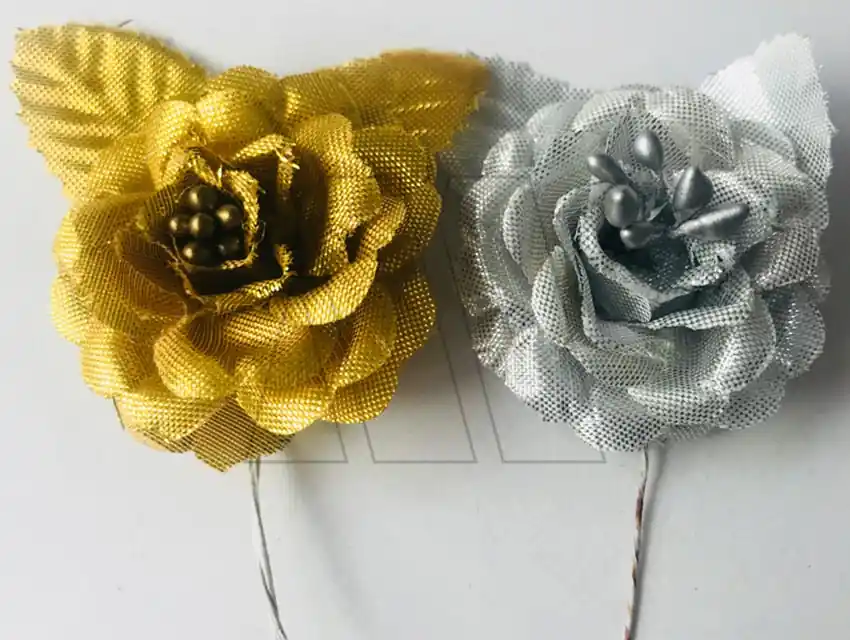 ROSA SINGEL DORADO-PLATEADO X 6UN 4002.M