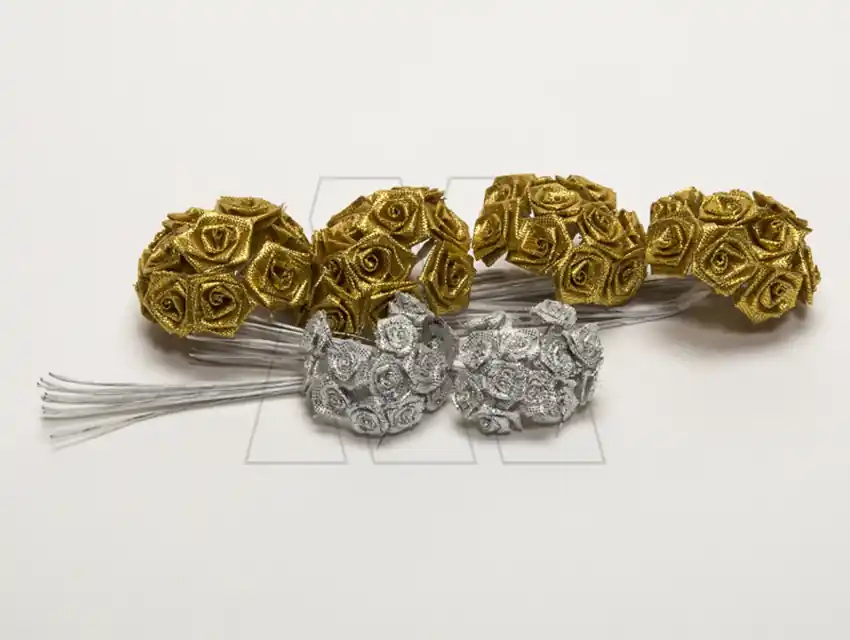 FLORCITAS ROCOCO IMPORTADA NRO  1 DORADO-PLATEADO X 144UN 4028.1