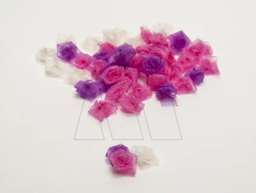 FLOR DE ORGANZA SIN CABO CBX X 72UN 4033