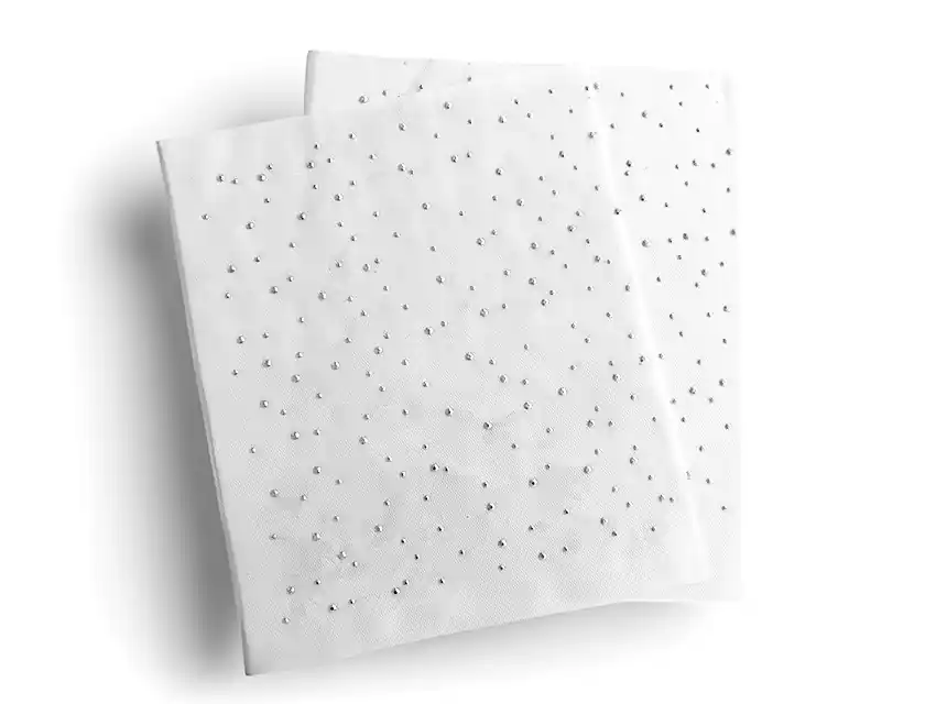 PLANCHA LLUVIA DE STRASS TERMOADHESIVO 30CM X 30CM X UN 2232