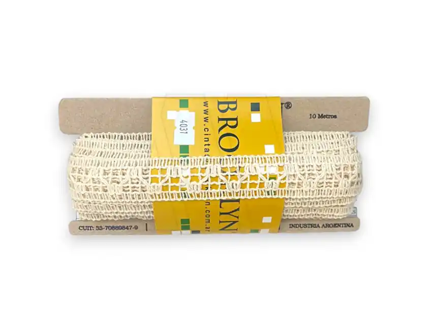 ENTREDOS ALGODON BROOKLYN NATURAL 2,5 CM X 10 MTS 1533CE
