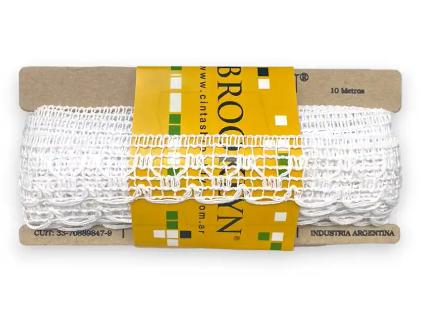 PUNTILLA ALGODON BROOKLYN BLANCO 3,5 CM X 10 MTS 1534B
