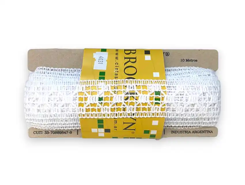 ENTREDOS ALGODON BROOKLYN BLANCO 3,5 CM X 10 MTS 1534BE