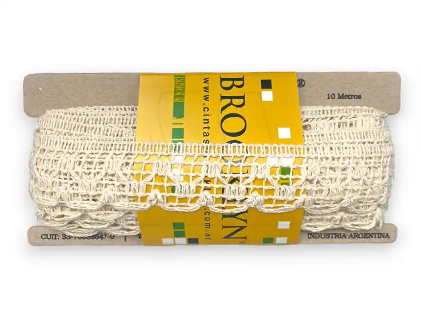 PUNTILLA ALGODON BROOKLYN NATURAL 3,5 CM X 10 MTS 1534C