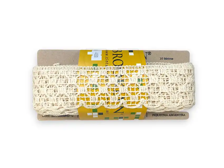 PUNTILLA ALGODON BROOKLYN NATURAL CRUZ 5 CM X 10 MTS 2781C