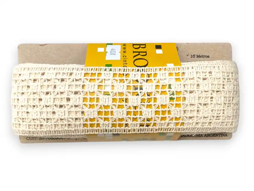 ENTREDOS ALGODON BROOKLYN NATURAL CRUZ 5 CM X 10 MTS 2781CE