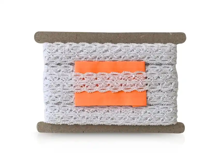ENTREDOS ALGODON BLANCO BOLILLO 3,5 CM X 9,14 MTS 2871B