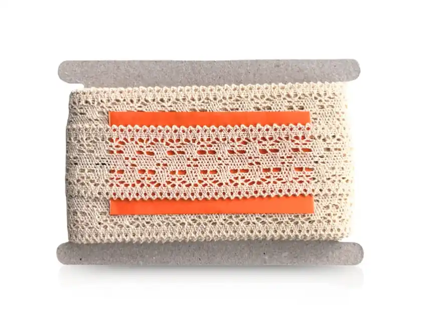 ENTREDOS ALGODON NATURAL BOLILLO 4,5 CM X 9,14 MTS