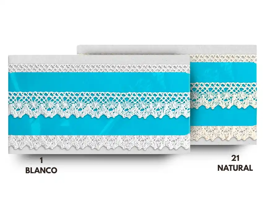 PUNTILLA ALGODON BOLILLO 2,5 CM X 10 MTS