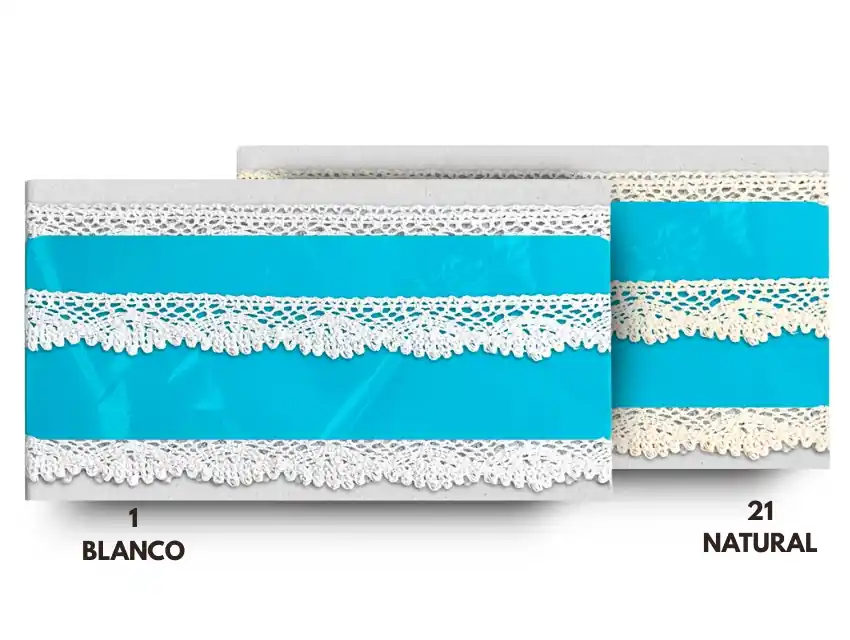 PUNTILLA ALGODON BOLILLO 2 CM X 10 MTS