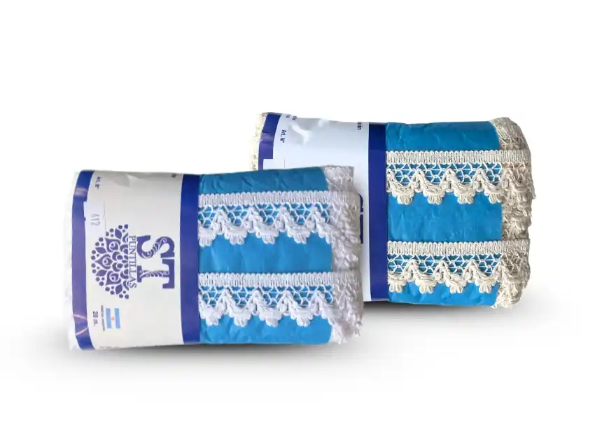 PUNTILLA ALGODON BLANCO-NATURAL ST 3 CM X 20 MTS