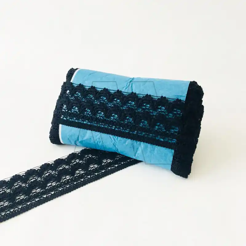 PUNTILLA ALGODON NEGRA ST 6 CM X 12 MTS 2953C