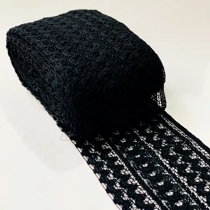 PUNTILLA ALGODON NEGRA ST 15 CM X 12 MTS 2972