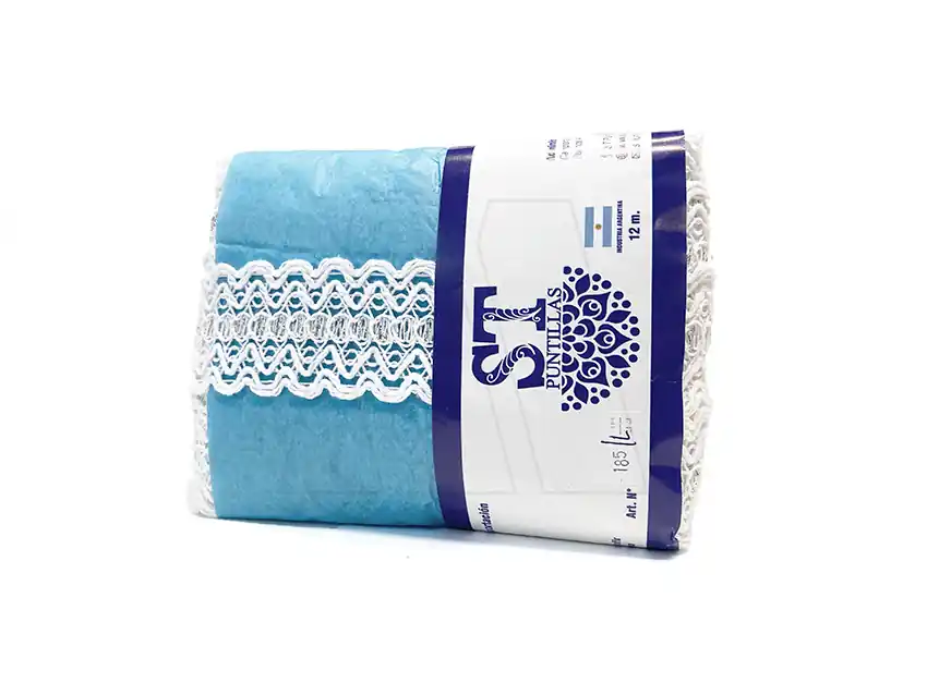 PUNTILLA ALGODON BLANCO CON LUREX ST 4,5 CM X 12 MTS 2989