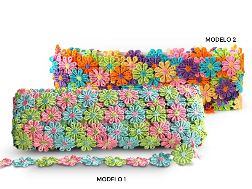 GUIPURE MARGARITA MULTICOLOR 2,5 CM X 13,7 MTS 9700M